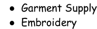 Garment Supply   Embroidery